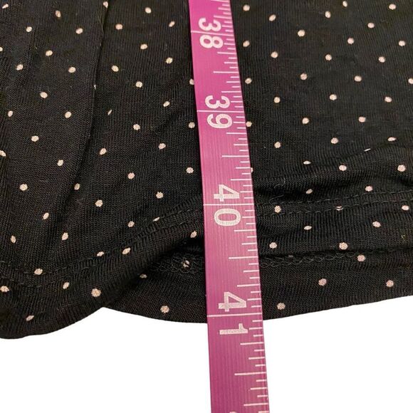 LOFT Black Polka Dot Sleeveless Wrap Dress Size L - Picture 11 of 11